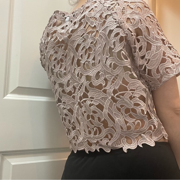 Cream lace crop top S - Picture 8 of 15